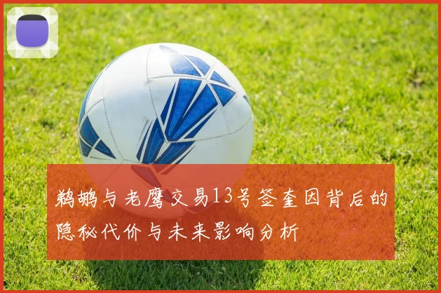 鹈鹕与老鹰交易13号签奎因背后的隐秘代价与未来影响分析